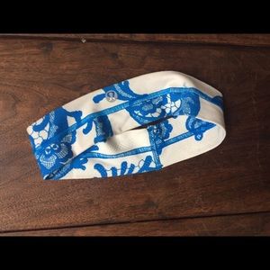 Blue Flower Lululemon Headband Thin